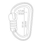 کارابین دی شکل اتومات باقفل بزرگ Petzl Bm'D - Image 3